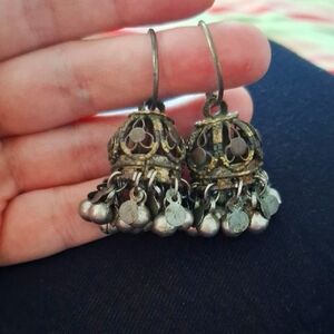 Elegant Vintage Silver Jhumka Earrings Make A Beautiful Jingle Sound